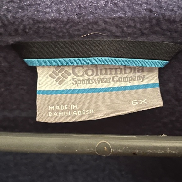 6X Men's Columbia Fleece Vest -- Navy - Picture 2 of 2